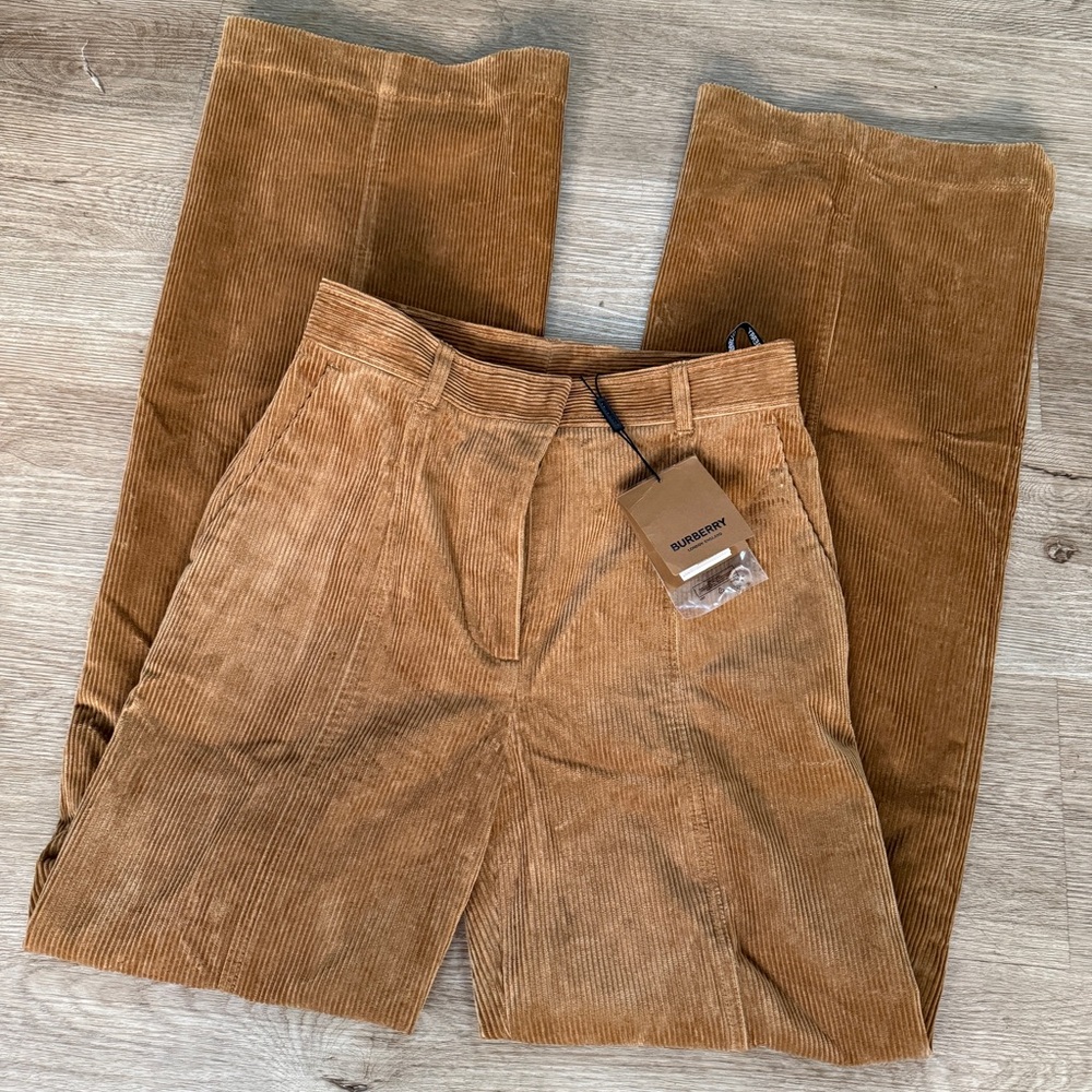 NWT Burberry 2022 Wide Leg Corduroy Trousers - Picture 5 of 12
